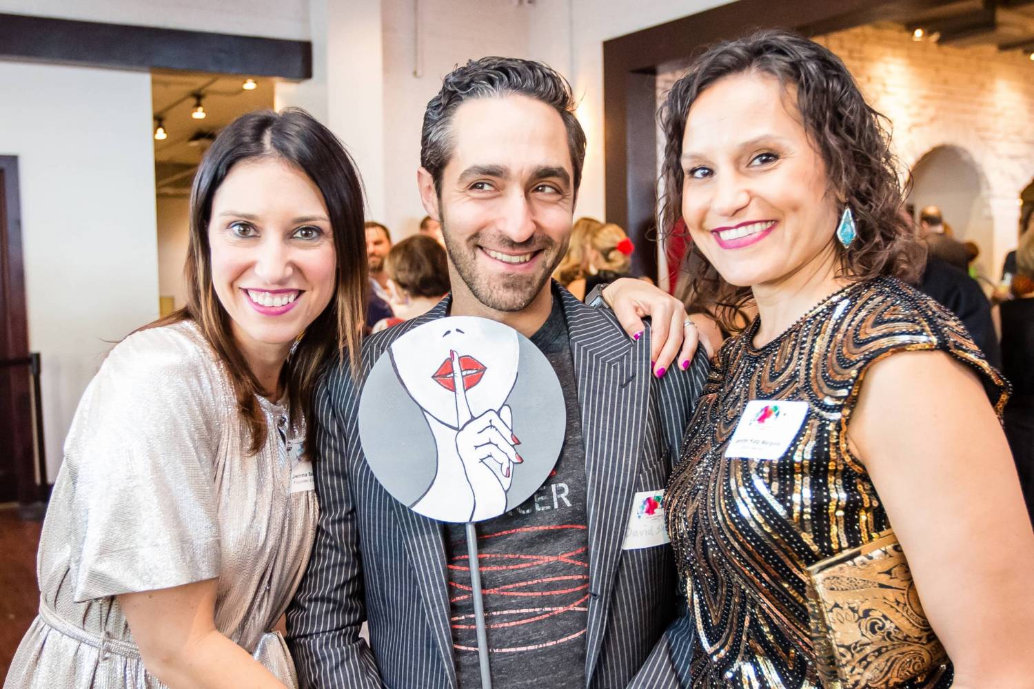 Jenna Benn Shersher, David Shersher and Jennifer Katz Margolis at Brushes with Cancer Austin